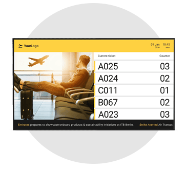 Info Monitors for Passengers at the Airports