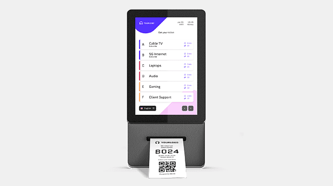 Tiik 7 Queue Kiosk is Compact & Versatile 