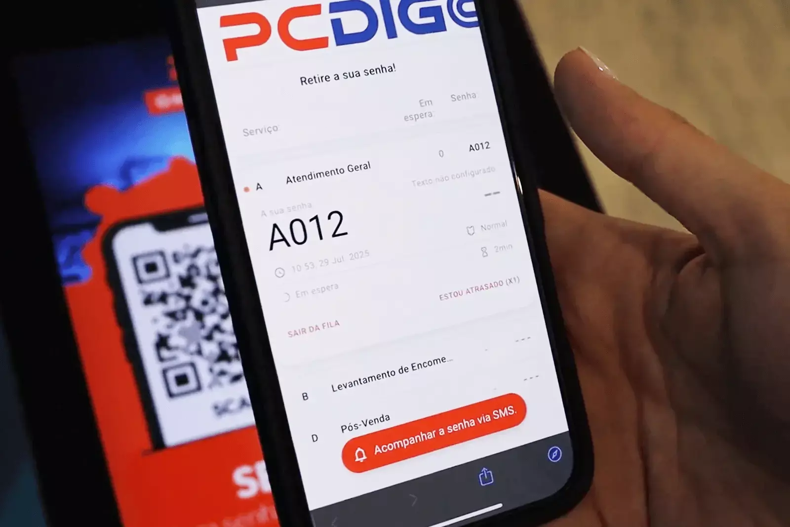 Digital Ticket Queueing  at retail store PCDIGA Digital Ticket Queueing  at retail store PCDIGA