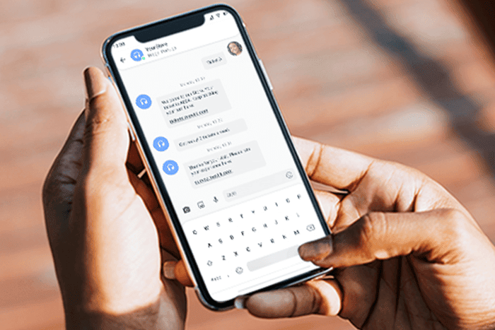Text Ticket lets customers join your queue remotely using SMS, WhatsApp, or Telegram.