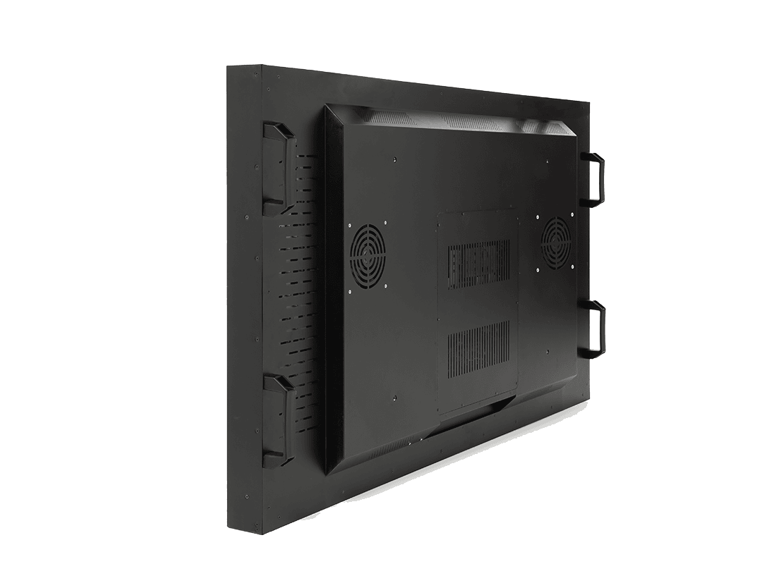 45-degree angled view of TILE PRO touchscreen, illustrating bezel, depth, and design from a perspective angle. 45-degree angled view of TILE PRO touchscreen, illustrating bezel, depth, and design from a perspective angle.