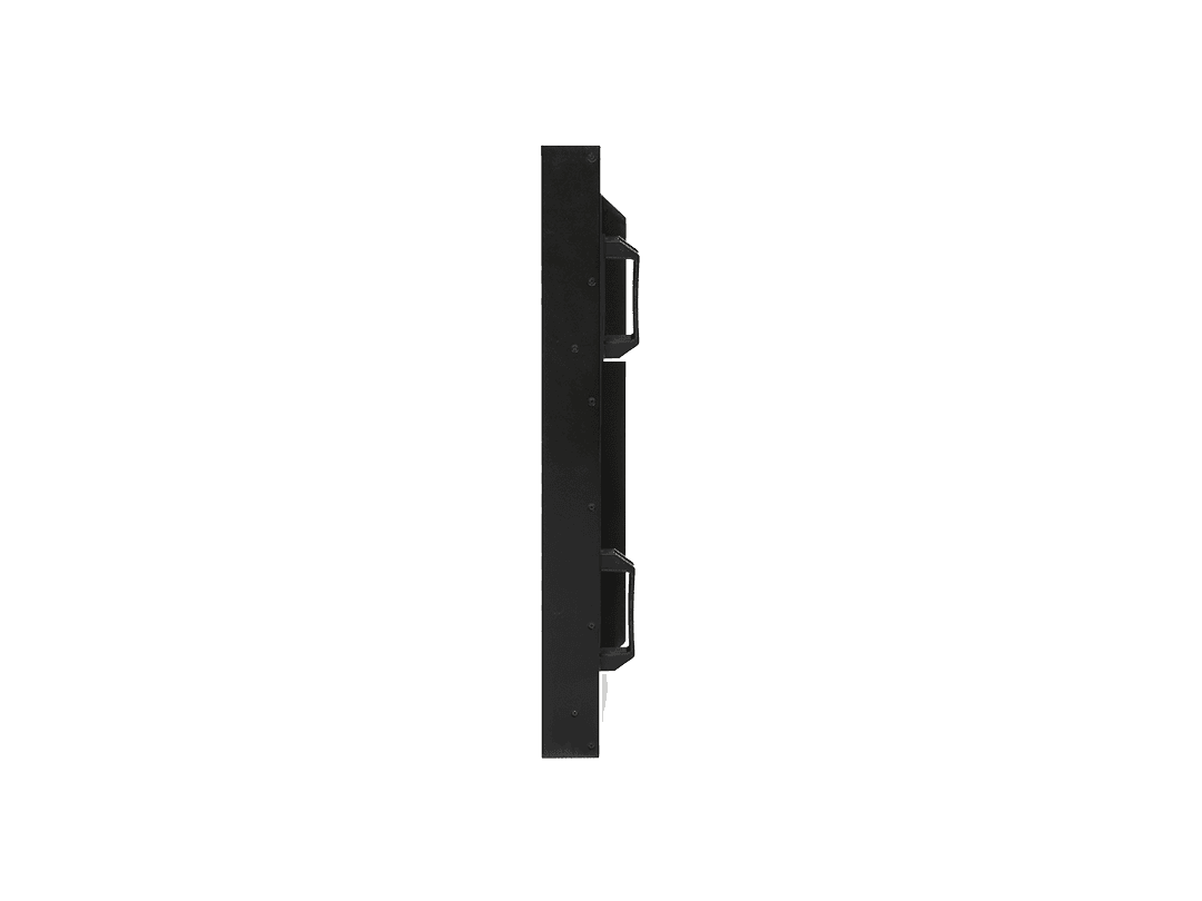 Side profile of DISPLAX TILE PRO touchscreen, highlighting slim depth and modern form factor.