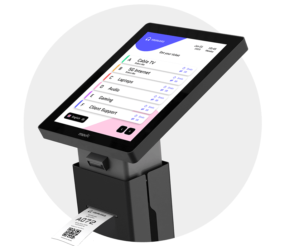 Tiik 15 - Large & Versatile Queue Kiosk