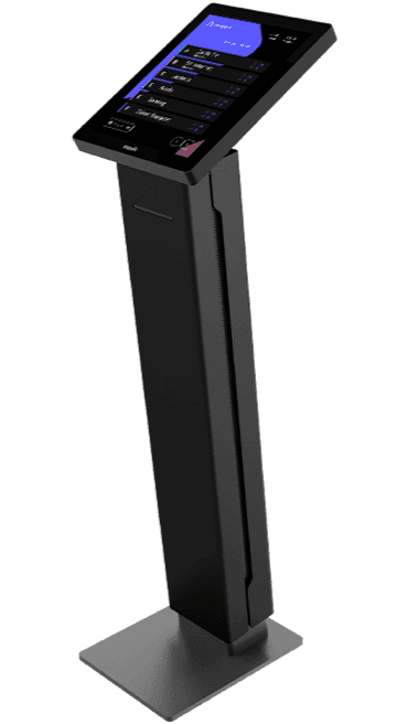 Moviik Queueing Kiosk in black Moviik Queueing Kiosk in black