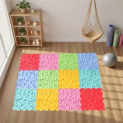 Модулен килим за игра Ortho Puzzle – сензорен ортопедичен пъзел за деца