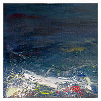 Across the 22-12 Bay Seascape - Mixed Media on Canvas Across the 22-12 Bay Seascape - Mixed Media on Canvas