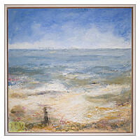 Summer Tides Out 1 - Seascape - Mixed Media on board Summer Tides Out 1 - Seascape - Mixed Media on board