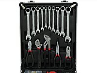 Tool set with ratchet wrench alum case 187 pcs Geko G10856 Tool set with ratchet wrench alum case 187 pcs Geko G10856