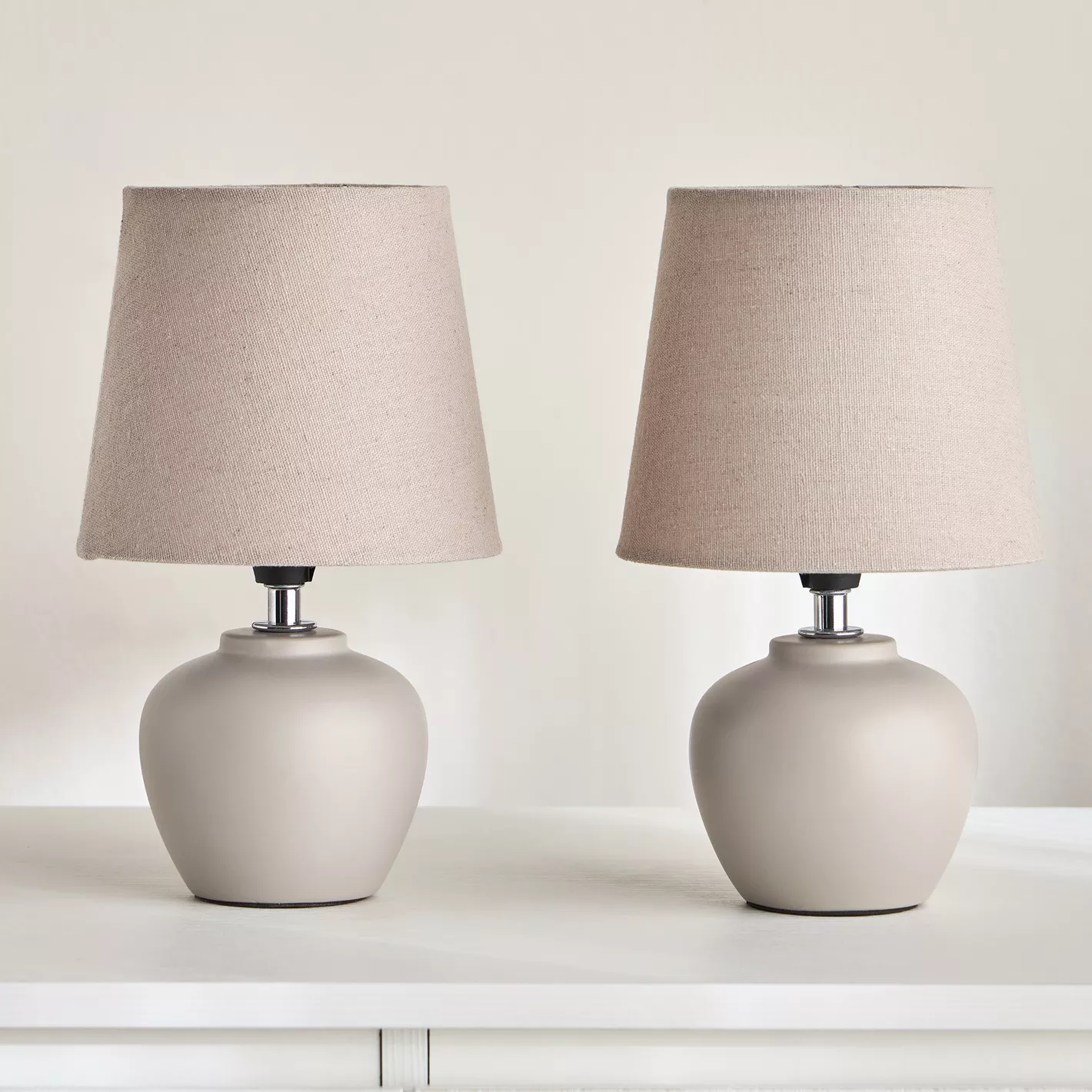 Fringilla 2-Piece Ceramic Table Lamp Set - 26 cm Fringilla 2-Piece Ceramic Table Lamp Set - 26 cm