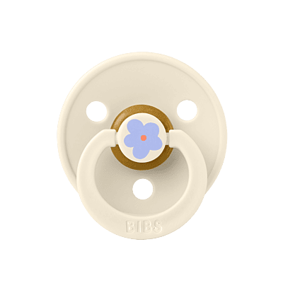 Bibs Pacifier Studio Colour 2 Pack Jasmine Latex Size 2 Ivory Mix