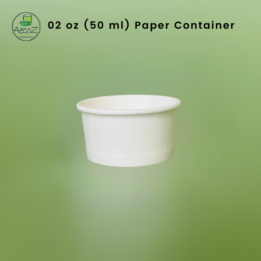 02 oz (50 ml) Paper Container Box - White 02 oz (50 ml) Paper Container Box - White