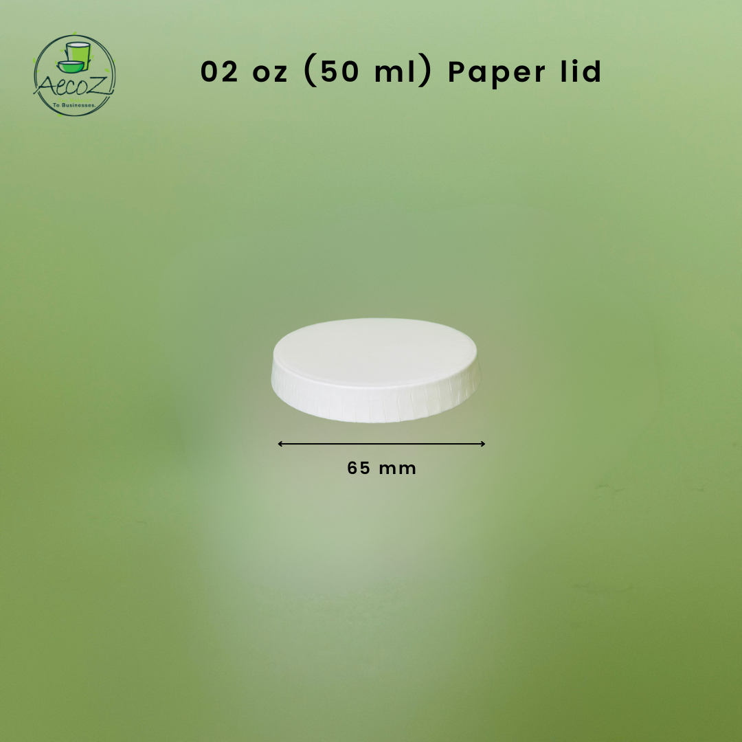 02 oz (50 ml) Paper lid Box - White 02 oz (50 ml) Paper lid Box - White