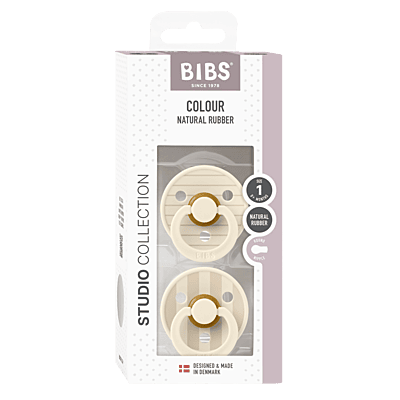 Bibs Pacifier Studio Colour 2 Pack Pin Latex Size 1 Ivory Vanilla Mix Bibs Pacifier Studio Colour 2 Pack Pin Latex Size 1 Ivory Vanilla Mix
