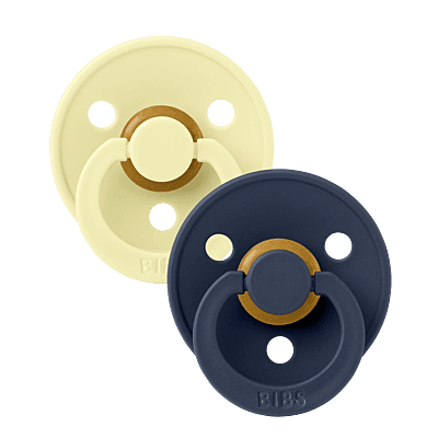 BIBS Pacifier Colour 2 PACK Latex Size 2Luna / Deep space