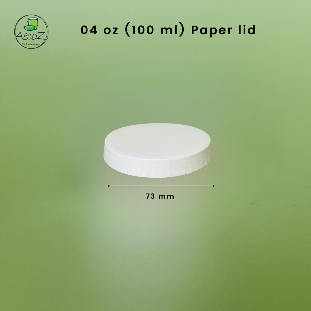 04 oz (100 ml) Paper lids - Box 04 oz (100 ml) Paper lids - Box