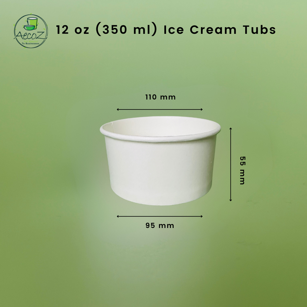 12 oz (350 ML) Paper Container Box - White 12 oz (350 ML) Paper Container Box - White