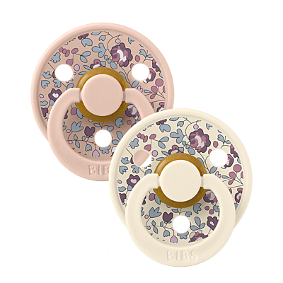 BIBS x Liberty Pacifier Colour 2 PACK Eloise Latex Size 1 Anatomical Blush Mix