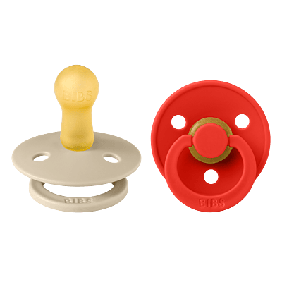 Bibs Colour 2 Pack Latex Size 2 Vanilla/ Candy Apple Bibs Colour 2 Pack Latex Size 2 Vanilla/ Candy Apple