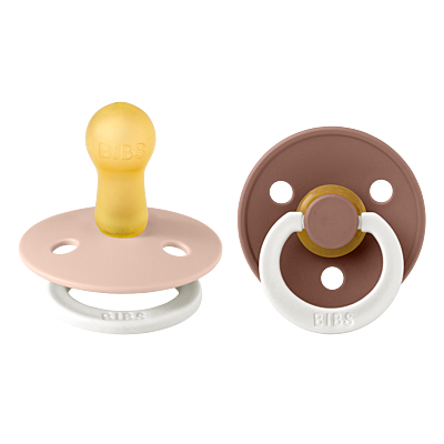 BIBS Colour 2 PACK Latex Size 2 Glow Woodchuck / Blush glow