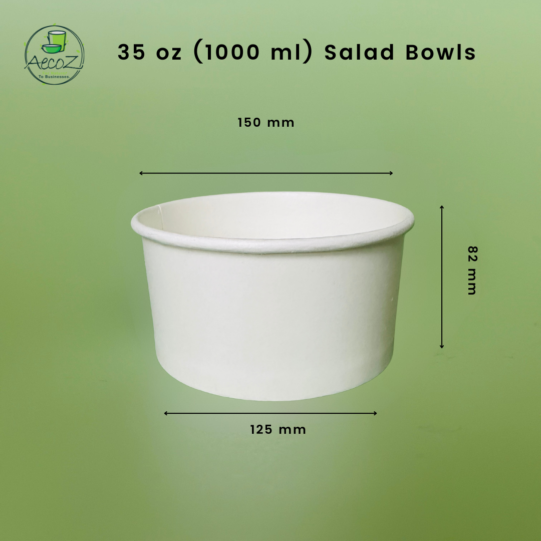 35 oz (1000 ml) White Salad Container - Box 35 oz (1000 ml) White Salad Container - Box