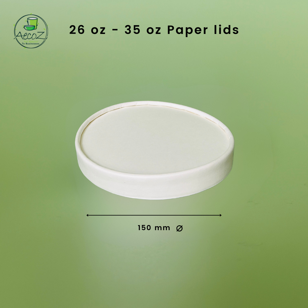 Paper lid for 26 - 35 oz Salad Bowls - Box Paper lid for 26 - 35 oz Salad Bowls - Box