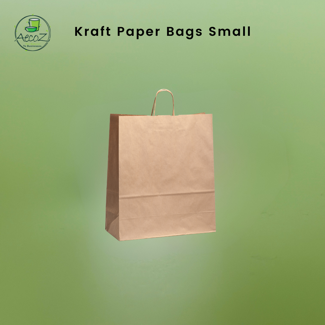Kraft Paper Carry Bag Small (Twisted Handle)- Box Kraft Paper Carry Bag Small (Twisted Handle)- Box