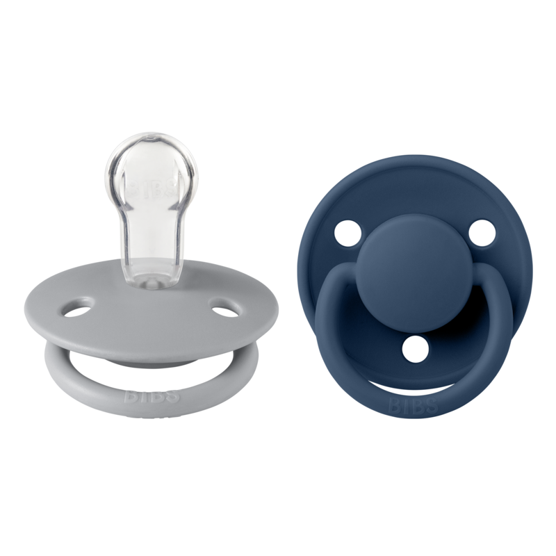 Bibs De Lux 2 Pack Silicone Onesize Cloud/Steel Blue Bibs De Lux 2 Pack Silicone Onesize Cloud/Steel Blue