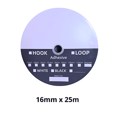 16mmx25m Hook & Loop Standard Adhesive
