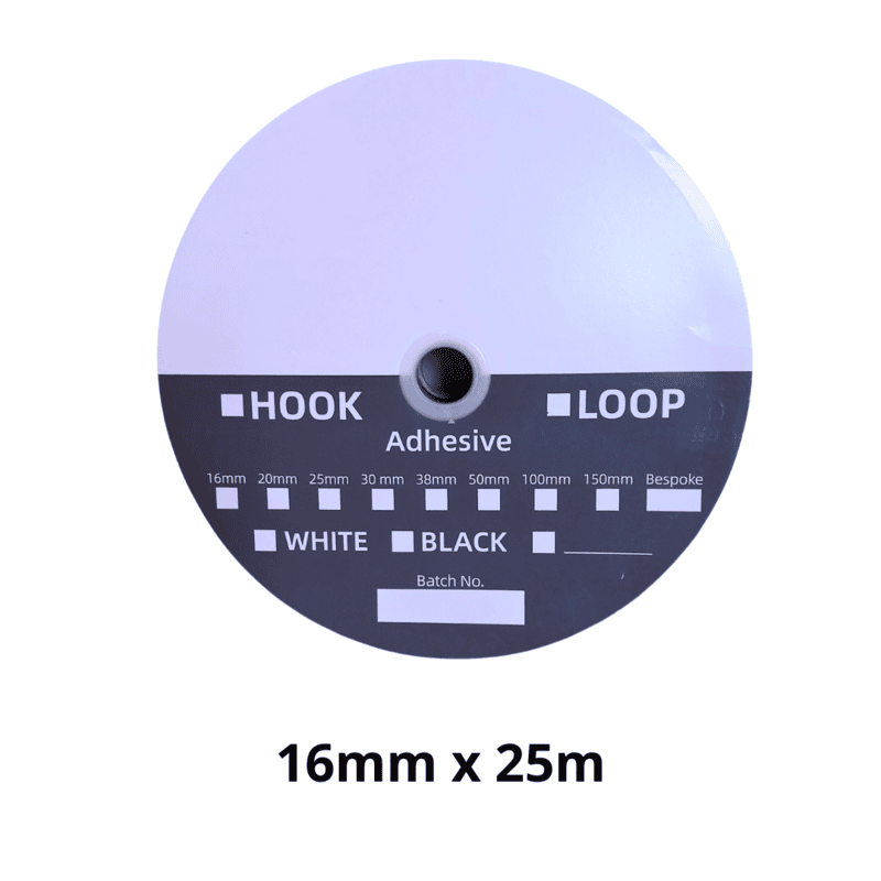 16mmx25m Hook & Loop Standard Adhesive
