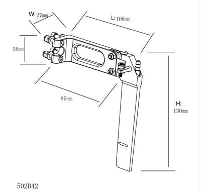 TFL 130mm Aluminium Rudder & Servo Mount TFL 130mm Aluminium Rudder & Servo Mount