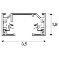 1-Fase Spanningsrail wit 2m 1-Fase Spanningsrail wit 2m