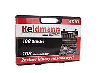 Socket Set with Ratchets, Adapters and Extensions 1/2 and 1/4 in. Drive 108 pcs G10151 HEIDMANN Socket Set with Ratchets, Adapters and Extensions 1/2 and 1/4 in. Drive 108 pcs G10151 HEIDMANN