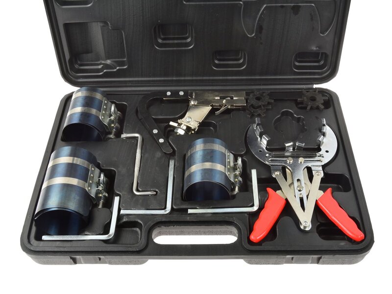 Piston Ring Compressor Tool Set with Ratchet Key 3", 3.5", 4" G02623 Piston Ring Compressor Tool Set with Ratchet Key 3", 3.5", 4" G02623