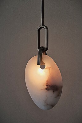 The Alabaster Pebble Pendant