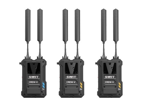 CREW-V Tx+2Rx | 4000feet(1200m) 3rd Gen. professional Wireless FHD Video 1Tx+2Rx Transmission with dual V-mounts, Super Multicast, Super Anti-interference, No-delay CREW-V Tx+2Rx | 4000feet(1200m) 3rd Gen. professional Wireless FHD Video 1Tx+2Rx Transmission with dual V-mounts, Super Multicast, Super Anti-interference, No-delay