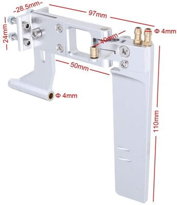 110mm Rudder With 4mm Strut and Flex Shaft 110mm Rudder With 4mm Strut and Flex Shaft