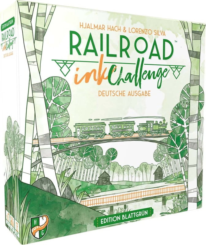 Railroad Ink Challenge: Edition Blattgrün DEUTSCH Boxencover Railroad Ink Challenge: Edition Blattgrün DEUTSCH Boxencover