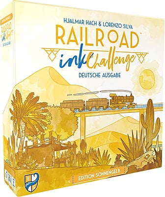 Railroad Ink Challenge: Edition Sonnengelb DEUTSCH Boxencover Railroad Ink Challenge: Edition Sonnengelb DEUTSCH Boxencover