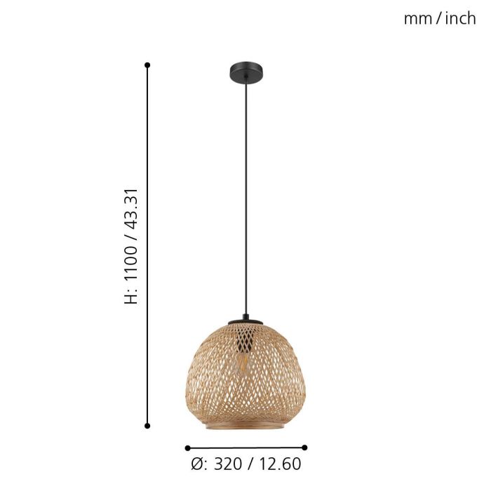 Dembleby 32 Pendant Round Wood Dembleby 32 Pendant Round Wood
