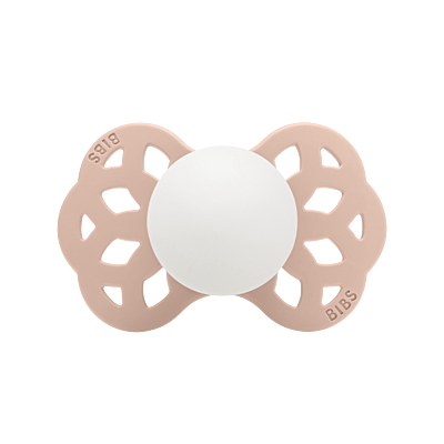 BIBS Pacifier Infinity Anatomical Silicone Size 2 Blush GLOW