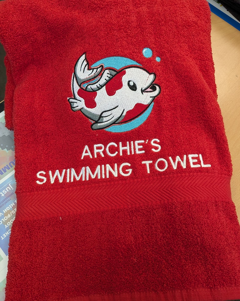 Embroidered Swimming Towel