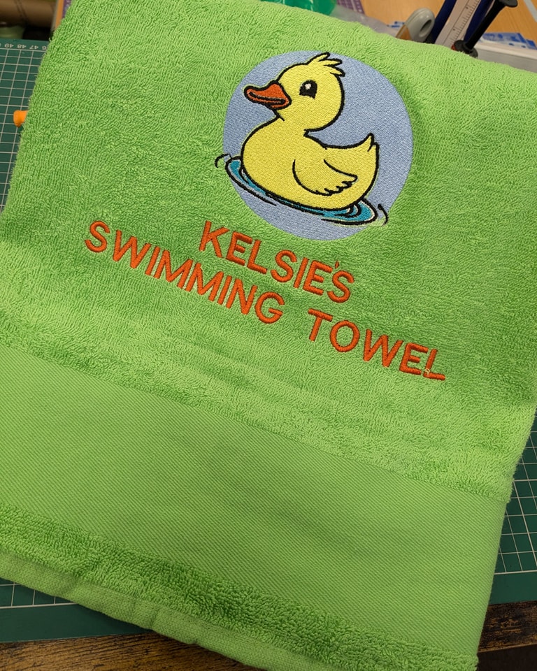 Embroidered Swimming Towel