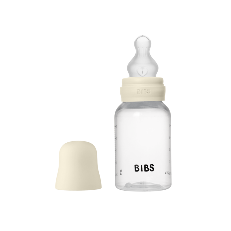 Bibs Baby Bottle Round Silicone 1 pack 150ml Slow Flow Ivory Bibs Baby Bottle Round Silicone 1 pack 150ml Slow Flow Ivory