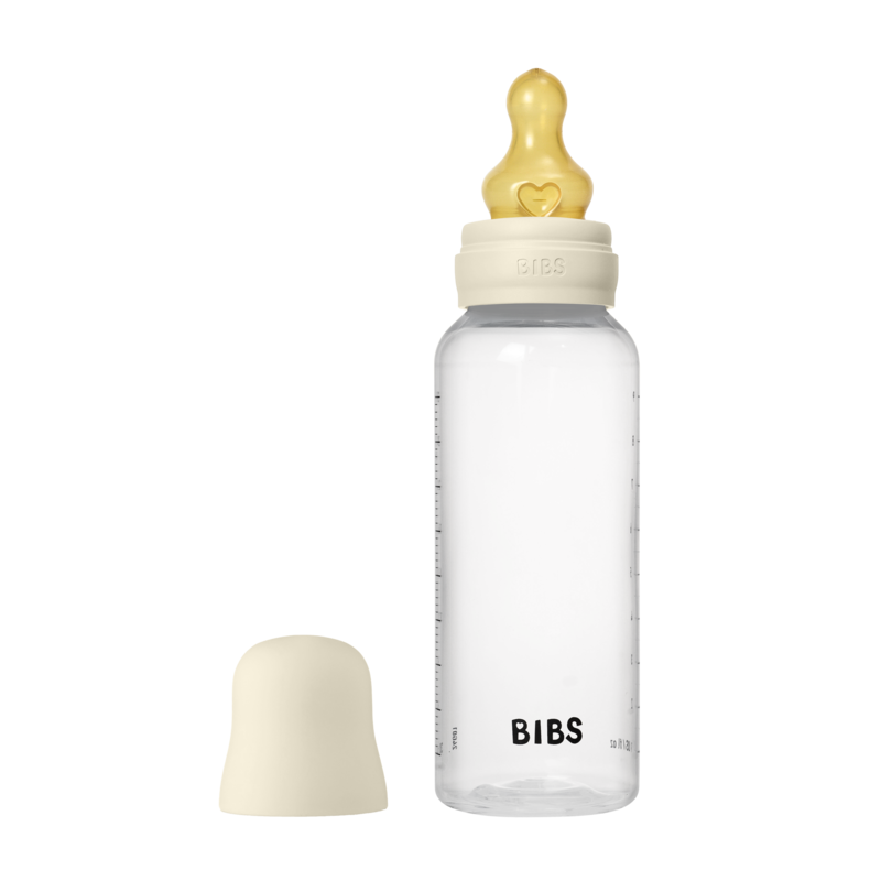 Bibs Baby Bottle Round Latex 1 pack 270ml Medium Flow Ivory