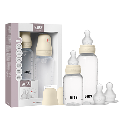 Bibs Grow and Flow Baby Bottle Round Silicone Set 150ml/270ml Ivory Bibs Grow and Flow Baby Bottle Round Silicone Set 150ml/270ml Ivory