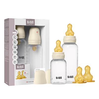 Bibs Grow and Flow Baby Bottle Round Latex Set 150ml/270ml Ivory Bibs Grow and Flow Baby Bottle Round Latex Set 150ml/270ml Ivory