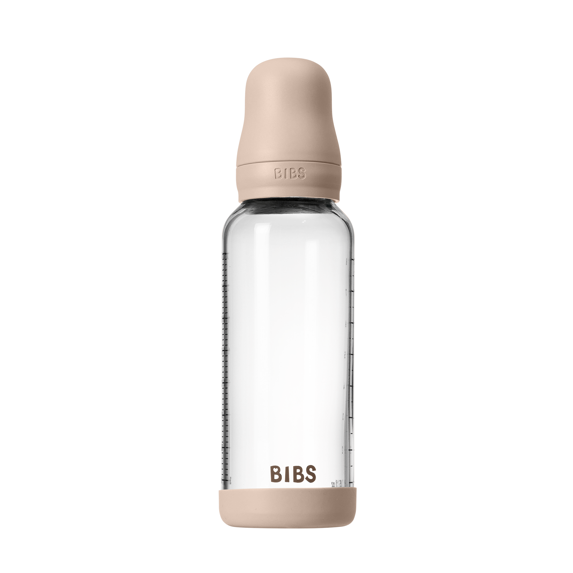 Bibs Baby Glass Bottle Round Silicone 1 pack 240ml Medium Flow Blush Bibs Baby Glass Bottle Round Silicone 1 pack 240ml Medium Flow Blush