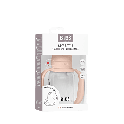 BIBS Baby Sippy Bottle Spout Silicone 1 pack 150ml Blush BIBS Baby Sippy Bottle Spout Silicone 1 pack 150ml Blush