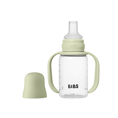 BIBS Baby Sippy Bottle Spout Silicone 1 pack 150ml Sage BIBS Baby Sippy Bottle Spout Silicone 1 pack 150ml Sage