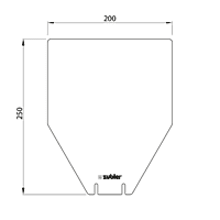 Scheibe-Absaugsystem 250x200x4mm